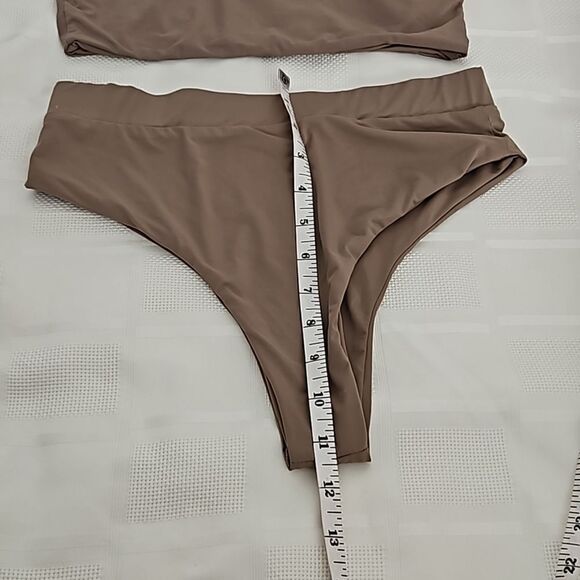 Myra Women's 2 Piece Swim Wear Small Chocolate Brown - Picture 10 of 16